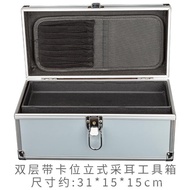 Locked Toolbox Furry Silver Tool Ear Picking Standing Ear Spoon Storage Bag Toolbox OC8E