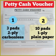 ✜ ◇ ∇ Petty Cash Voucher Carbonless Carbonized or Plain