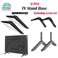 【MY】2Pcs TV Stand Base Leg 32/50Inch kaki TCL Roku Portable TV Holder Bracket Pedestal Feet Table Ho