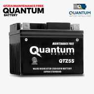 QUANTUM QTZ5S 4L MAINTENANCE BATTERY 12V-3.5-3.7 AH NON-SPILLABLE MOTORCYCLE ELECTROLYTE FILLED BATTERY 1PC SPEEDMOTO