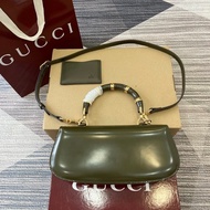 GUCCI GUCCI This Year's Popular Handbag Women 2025 New Style Summer All-Match Saddle Bag Genuine Lea