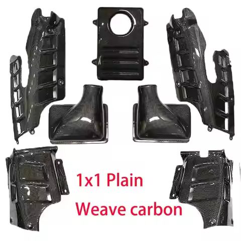Real Carbon Fiber Full Engine Bay Air Boxes Panel Cover Kit for Ferrari F430 Spider Convertible 2005