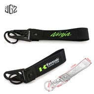 NINJA รถจักรยานยนต์สายรัดข้อมือพวงกุญแจคีย์แท็ก Key Chain Nylon Universal สำหรับ KAWASAKI Ninja250 NINJA300 Z250 Z300 NINJA250SL Z250SL Z400 Z650