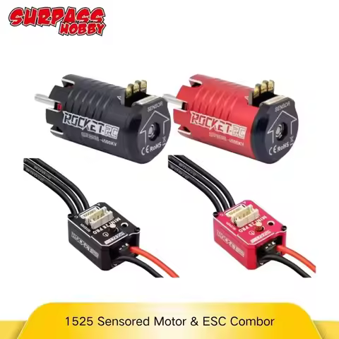 ROCKET-RC Mini1525 Motor with KIWAMI 30A ESC Sensored Brushless Combo for 1/28 1/27 Scale RC Mini Re