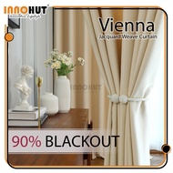 [1PC] Innohut 90% Blackout Curtain Vienna Jacquard Weave Design Curtain Langsir Tingkap Tirai Blackout Hook Ring Curtain
