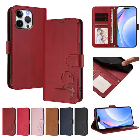 Cute Panda Flip Case For Samsung Galaxy S21 Ultra S20 Plus S10 Lite S9 RFID Blocking Leather 3 Cards