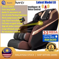 2023 Zero Gravity Full Body Electric Massage Chair L6 Recliner Smart Body Scan Double SL Track Massager Kerusi Urut 按摩