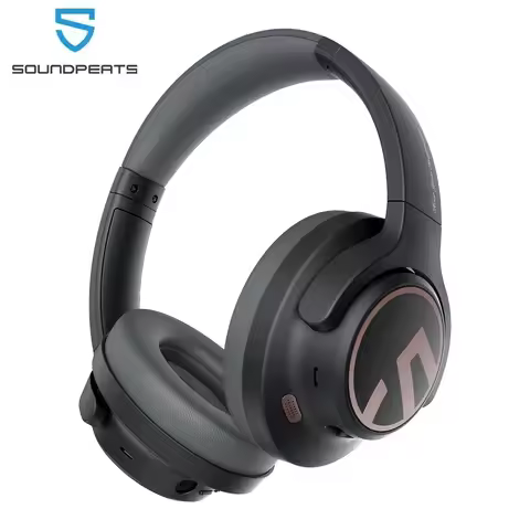 SoundPEATS Space Headphones Bluetooth 5.3 Hybrid Active Noise Cancelling Wireless Headphone,123H Pla