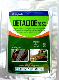 promo Fungisida DETACIDE 60SG 100gr Benzoat Sulfur Murah