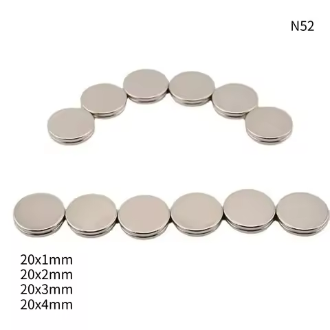 N52 20x1 20x2 20x3 20x4 Refrigerator Magnet Search Neodymium Motor Sylinder Strorage Motors Speakers