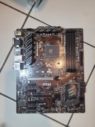 Motherboard PC Komputer ATX Full Form MSI B450-A Pro DDR4 Bekas Second Banyak Bonus SSD 256GB dan Wi