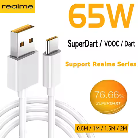 Original Realme Superdart Fast Charge Usb Type C Cable For Realme Gt2 Pro 8 Neo 2T 2 Narzo 30 Pro 5G