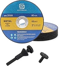 scottchen PRO 3inch Cut-Off Wheels 3" x 3/64" x 3/8",Die Grinder Cutting Disc for Die Grinder,with 1