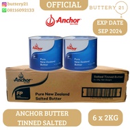 ANCHOR BUTTER SALTED 2 KG 6 X 2KG ( 1 DUS )