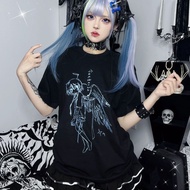 y2k y2k Women's Clothing y2k T-Shirt Punk Style Subculture Stripes Long Sleeve Two-Dimensional Print