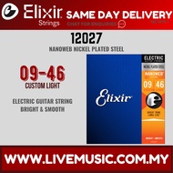 Elixir 12027 Nanoweb Coated Electric Guitar String, Custom Light (9-46)