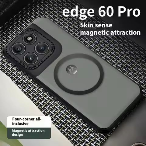 For Motorola Edge 60 pro Case Luxury Acrylic Magnetic Car Holder Cover For Motorola Edge 60 pro Shoc