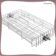 🏠 Adjustable Rotating Stainless Steel Grill Rack for Fish Chicken Wings Bbq Kitchen Use Silver