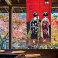 Japanese Style Doorway Curtain  Printing Feng Shui Door Curtain Raimon Kimono Red Door Curtain Noren