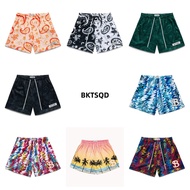 American BKTSQD Pearl Shorts Men's Outdoor Sports Mesh Quick-Drying Loose Quarter Sports Casual Bask