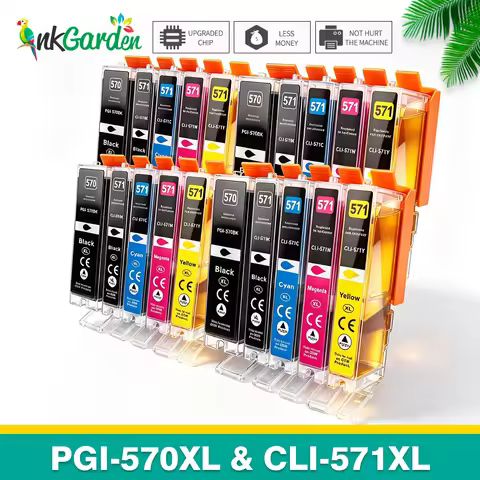 Canon PIXMA Ink Cartridge InkGarden 570 571 XL Ink Cartridge 570XL For Canon PGI-570 CLI-571 Compati