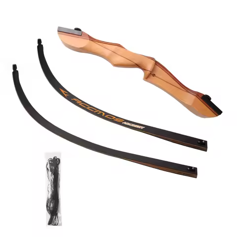 Archery 68 Inch Recurve Bow 16-38lbs Takedown Bow Beech Wood Handle Right Hand for Outdoor Shooting