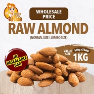 [Healthy Nuts] Raw California Almonds -1kg (500g x 2 packs)