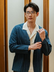 (JUN) Easterner V Blazer เสื้อเบลเซอร์ Striped Navy