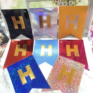 Glitter Happy Birthday Banner Glitter Birthday Banner/ Glitter Birthday Banner/