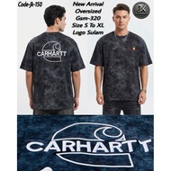 OVERSIZED T-SHIRT CARHARTT NEW ARRIVAL GSM-320 LOGO SULAM (SIZE S.M.L.XL)