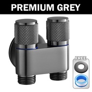 BestGila MALAYSIA Toilet Faucet Double Water Tap Valve Washing Machine Faucet Space Saving Auto Stop