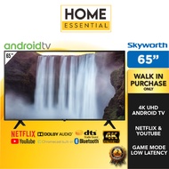 Skyworth 65 Inch 4K UHD Android TV 65SUC6500 | Youtube Netflix Smart TV | Google Assistant