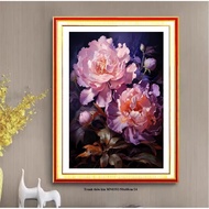 Cross-stitch painting of peony landscape MN0352 (50x68)cm