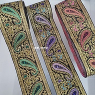 1 meter Lace Traditional 2" Songket Lace Hiasan Jubah Convo Baju Kadazan Dusun Indian Lace