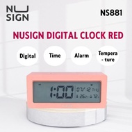 Nusign LED Digital Alarm Clock | Digital Clock | Time & Date | Alarm | Temperature