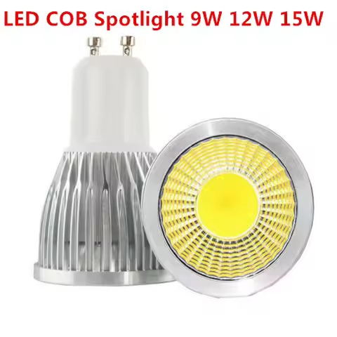 Super Bright GU10 Bulb Light Dimmable Led Ceiling light Warm/White 85-265V 9W 12W 15W GU10 COB LED l
