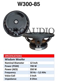 Komponen Speaker Wisdom 12 Inch W300-85 W 300-85 W 300 85 Original