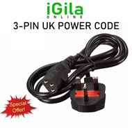 PREMIUM PC POWER CORD 3-Pin UK 10A AC Switching Power Supply Adapter 3 Prong Power Cord Cable PC