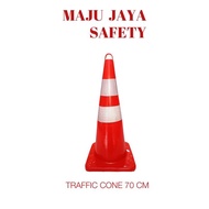 Traffic Cone 70cm Traffic Cone Rubber Hole/ Traffic Cone/ 1.7KGLintas - Full White