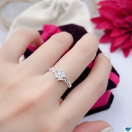 Hot Hit 4-leaf clover ring with branches and leaves HT8550