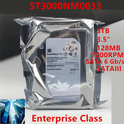 New Original HDD For Seagate 3TB SATA 3.5" 128MB 7200RPM For Internal HDD For Enterprise Class HDD F