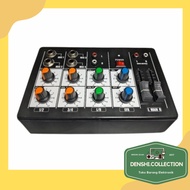 Mini Mixer Audio Amplifier 6-Channel Can Be Used Karaoke - Black