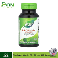 Natures Way Riboflavin Vitamin B2 100 mg 100 Capsules