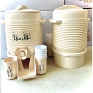 TERMOS Water Jug + Jug Stand + 6 cups Set Thermos Jug Pitcher Gallon ZamZam Water Can Be Used For St