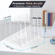 File Holder File Sorter, Vertical File Organizer for Desk, Desk Top File Folder Organizer Stand, Acr