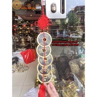 String 5 Large Five Emperor Coins - Lucky Feng Shui Item