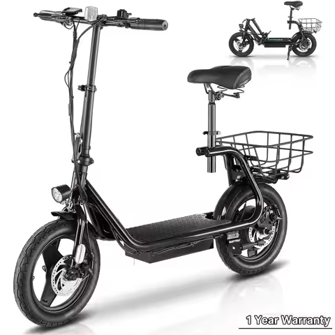 CAROMA Peak 1200W Electric Scooters for Adults 14" Tire, 500Wh Battery, 30Miles Range, 20MPH Top Spe