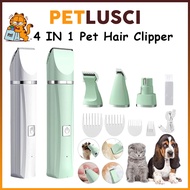 Rechargeable pet hair trimmer, low-noise electric grooming kit, suitable for dogs and cats with thic