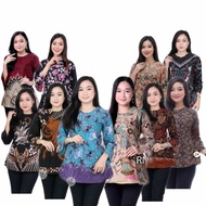 Baju Batik Atasan Wanita Blouse Lengan Panjang Batik 10 motif
