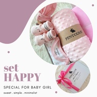BABY GIFTBOX hadiah baby newborn BABY GIFT SIMPLE MINIMALIST [happy set - GIRL]